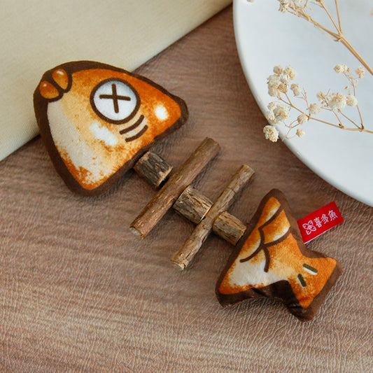 Simulated Fishbone – Wooden Chew Toy for Cats Product information: Color: Grilled fish bone toy Specification: about 16.5 * 6.5cm Material: Plush Category: Pet Toys Packing list: Plush toy X1 Product Image: Chew Toys