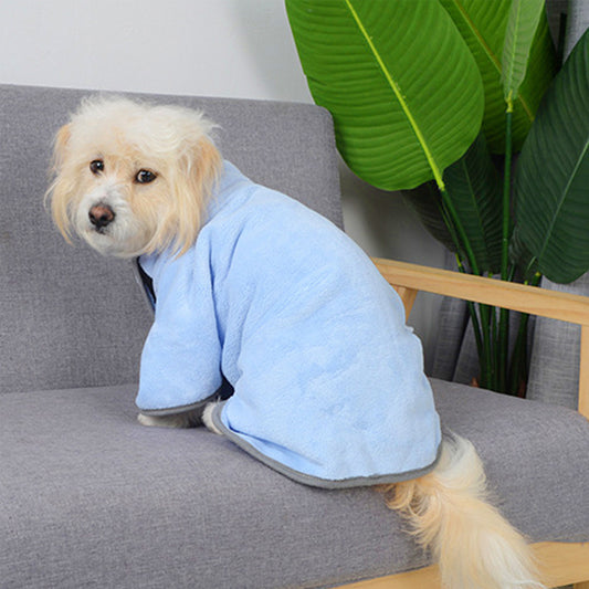 DryPaws⢠ā Quick-Dry Microfiber Pet Towel & Bathrobe Overview: Fabric is durable and absorbs water well, easy to clean, machine wash is available. This bathrobe can cover your pet's whole body, if your pets take a shower or get wet in the rain, help them