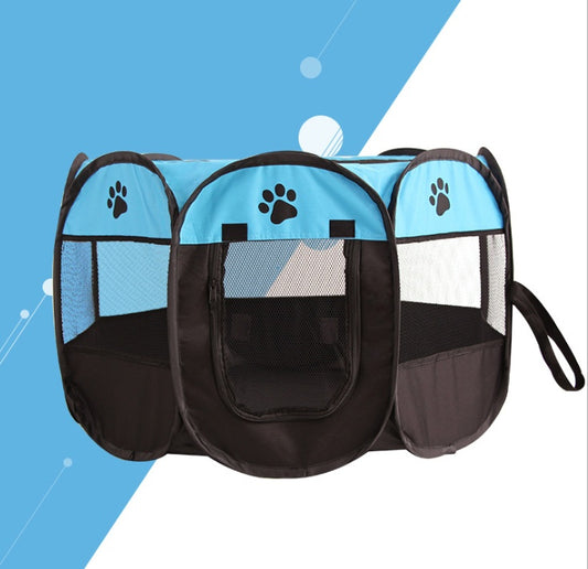 QuickPaw Pet Enclosure Specifications: Highly recommended Material: 600D oxford Cloth+ Mesh Highlights: Great for outdoor dogs Waterproof Breathable anti-mosquito Scratch resistance Detachable skylight Note: 1ćAbout 2CM error is allowed due to manual meas