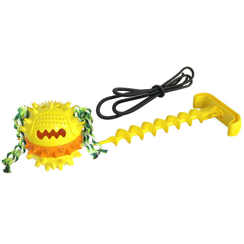 TugPro Rope Ball – Tough Outdoor Chew Toy Product Information: Product Category: Biting Toys Material: TPR Specifications: bright yellow, American blue Color: colorful Package: Dog toy*1 Dog Toys