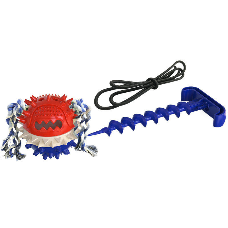 TugPro Rope Ball – Tough Outdoor Chew Toy Product Information: Product Category: Biting Toys Material: TPR Specifications: bright yellow, American blue Color: colorful Package: Dog toy*1 Dog Toys