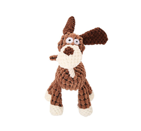 Donkey Plush Chew Toy – Squeaky & Fun for Puppies Overview: 100% brand new and high quality. It's a good gift for your pet. hours of fun for you and your dog. Product Information: Product category: pet toys material: plush Specifications: white, brown, gr