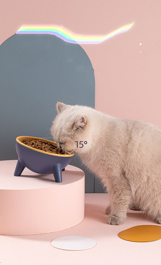 FurDine Colorful Feeder Overview: 1. Tough daily, the naughty master can't break Food grade material, safe and non-toxic, high-temperature resistance, high material hardness, not fragile compared to ordinary ceramic cat bowls 2. 15° tilt design, it’s not