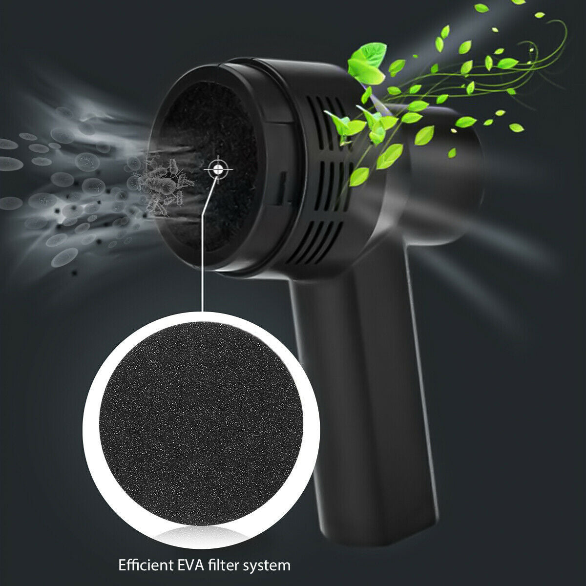 TechSweep™ Feature: High Power & Strong Suction: The desk vacuum cleaner adopts an advanced brush-less axial flow copper DC motor with thick copper wire, the high sensitivity rotating shaft, stronger suction, and electric air duster are ensured. What’s mo