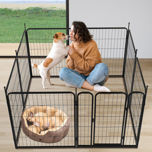 SafePaw Metal Enclosure Foldable 8-Panel Dog Playpen ā 32" Height | Indoor & Outdoor Use A Safe, Spacious, and Travel-Friendly Play Area for Your Pets ā
Product Overview Give your pets the freedom they love and the security they need with this heavy-duty