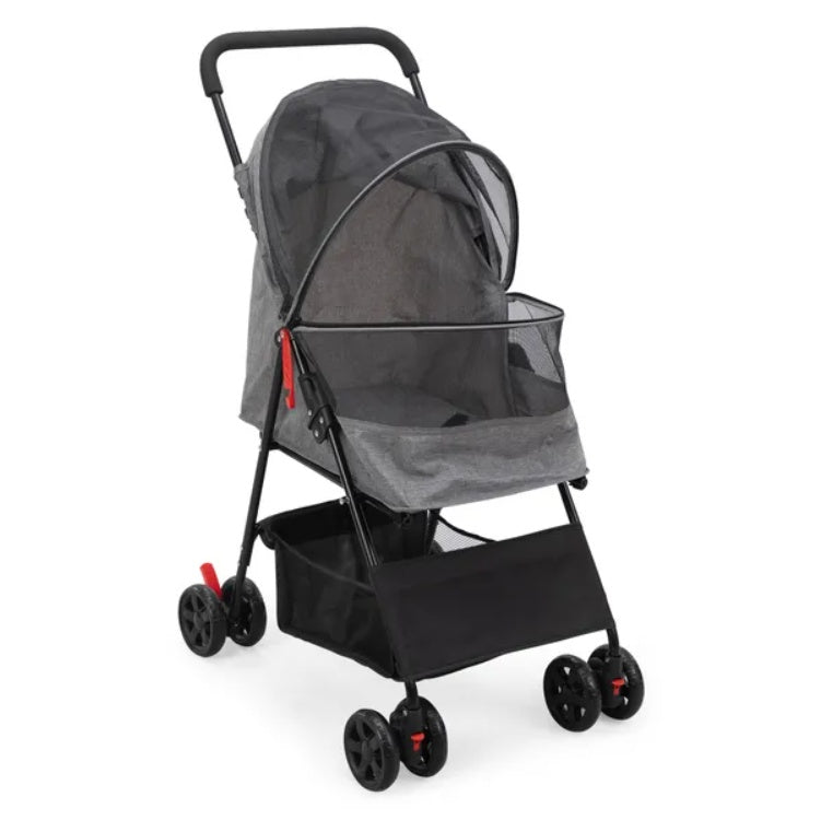 PetTrek Compact Stroller Foldable Pet Stroller with Canopy & Storage Basket Effortless Walks with Comfort, Style, and Safety Overview Make outings more enjoyable for both you and your pet with this lightweight, foldable pet stroller—perfect for small dogs