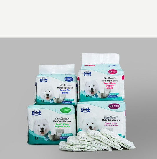 DryTail Dog Diaper Product information: Color Category: White Applicable object: general Size Information: Size: S -small M-medium L-large XL-super large Packing list: Male dog diapers*1 Dog Diapers