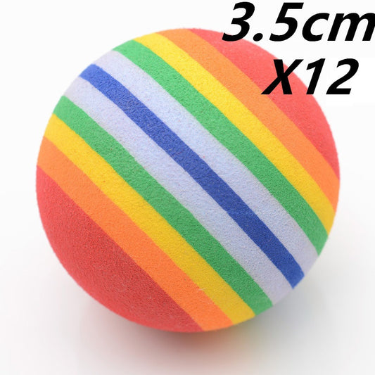 Play Bubble Specification: Model: Cat Dog Play Toy Ball Material: EVA Foam Size: 4.2 cm , 6.3cm Suit for : 3.5cm and 4.2cm for Cat , 6.3cm for Dog Package Included: 2X Pet Toy Balls Feature: 1, Made with non-toxic high quality EVA material, 100% safe for