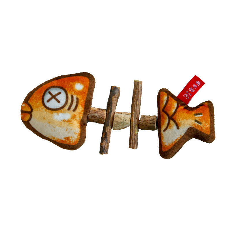 Simulated Fishbone – Wooden Chew Toy for Cats Product information: Color: Grilled fish bone toy Specification: about 16.5 * 6.5cm Material: Plush Category: Pet Toys Packing list: Plush toy X1 Product Image: Chew Toys