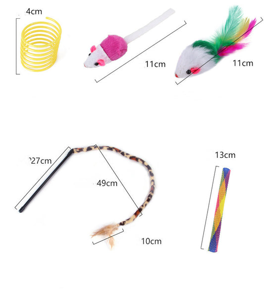 PlayKit™ – Cat Tunnel & Toy Set for Endless Fun Product information: Color: B99501,B99502,B99503,B99504,B99505 Specifications: 22-piece set (random color of accessories) Material: Polyester Import or not: no Category: Pet Toys Packing list: Pet toy set *1