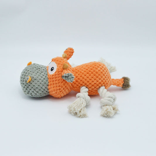 MooBuddy™ – Soft Cow Toy with Squeak Product information: Color: Orange Cow, pink cow, Blue Cow Specification: 24*20 * 9.5cm Material: Plush Category: Pet Toys Packing list: Dog toysX1 Product Image: Dog Toys