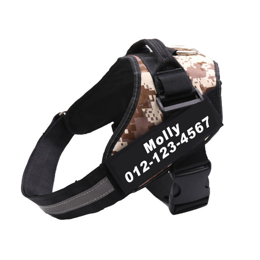 CustomFit Reflective Harness Overview: Prevent dogs from being lost. Super comfortable: Pulling pressure is evenly distributed to the body to prevent pulling and choking. The dog vest harness has an adjustable chest strap with a snap-on buckle, moves its