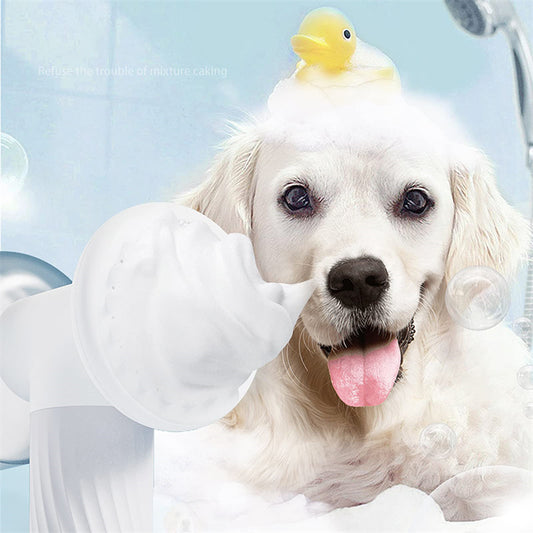 FoamPaws Electric Bath Brush Overview: MATERIAL: The dog bath brush is made of silicone, which has the advantages of high-temperature resistance, easy cleaning, and quick drying. Our pet bath brush gives you and your dog or cat a good interaction to massa