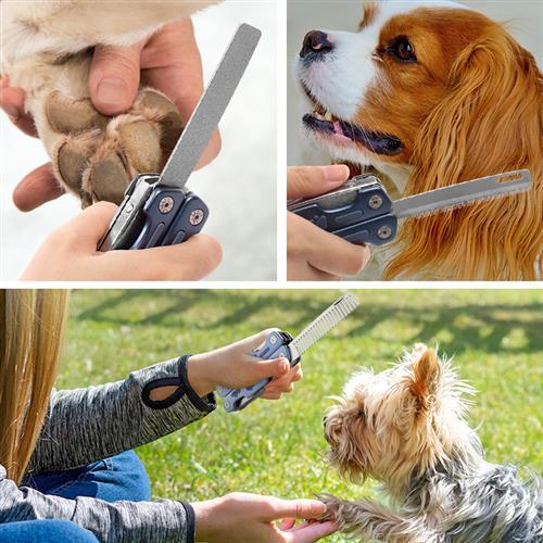 Clip & Comb™ – Folding Nail Clipper with Pet Comb Product information: Goods number: Nail scissors Applicable pet category: general Material: Stainless steel Packing list: Nail clippers*1 Shears & Scissors