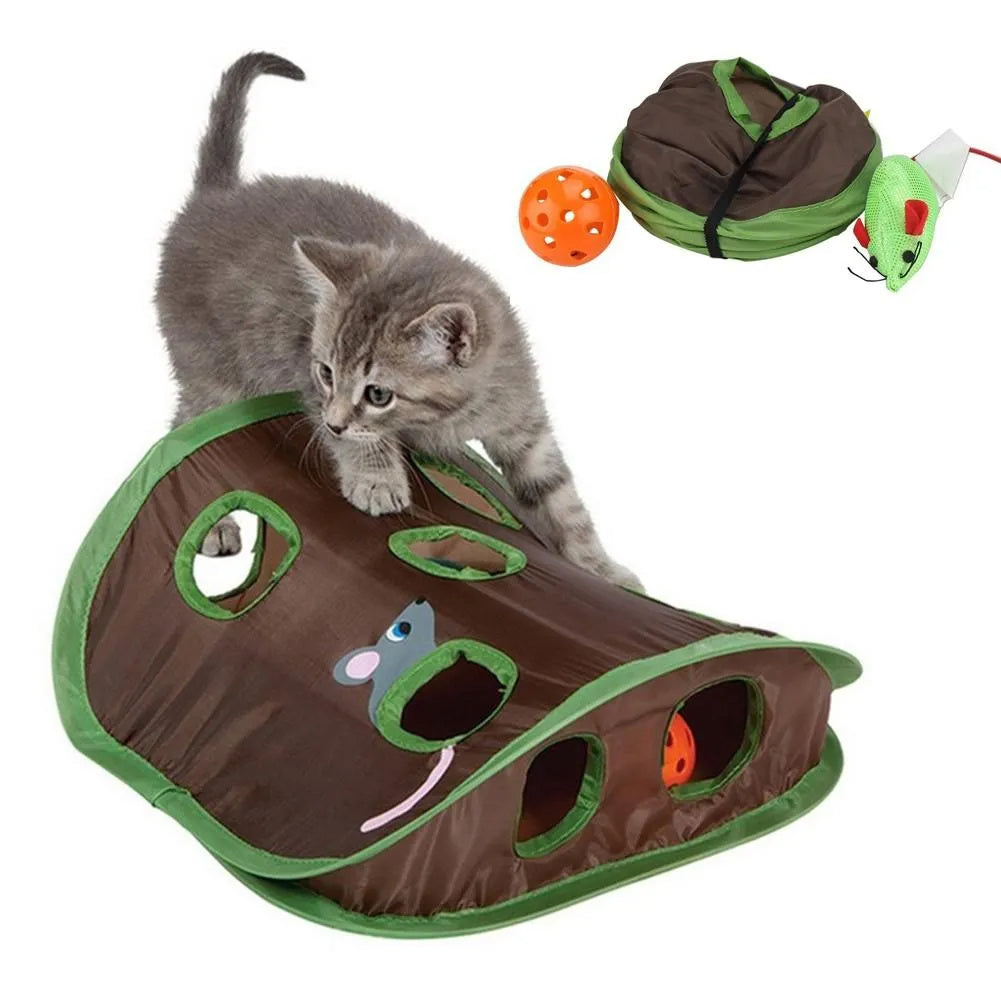 PawMaze Overview: 1. Designed with a ball and mouse tucked away inside, the nine-hole interactive cat toys increase your cat's curiosity, it will have a lot of fun poking at the mouse & ball inside. Great for multiple cats 2. These cat toys will also stim