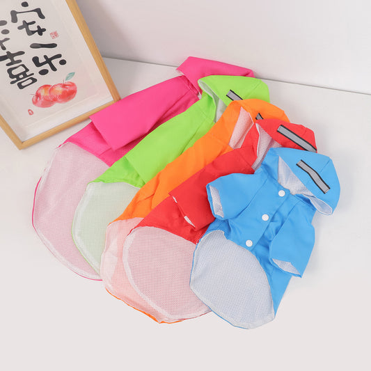 GlowPaws™ All-Weather Raincoat Product information: Color: Rose red Velcro, green Velcro, blue Velcro, red Velcro, orange Velcro, Blue Buckle Size: S ,M, L, XL Material: Polyester Style: Casual Category: pet clothing Packing list: Dog clothes *1 Product I