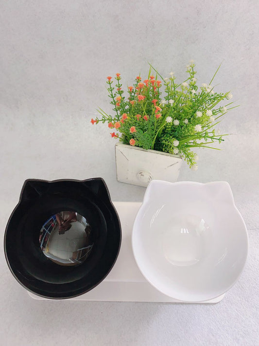 FurSpine Cat Feeder Product information: Shape:Round Material: Plastic Complete automatic feeding: Yes Product No.: Cat head transparent double bowl Color: Transparent cat head bowl Easy to clean transparent bowl: For dogs and cats Transparent bowl of cat