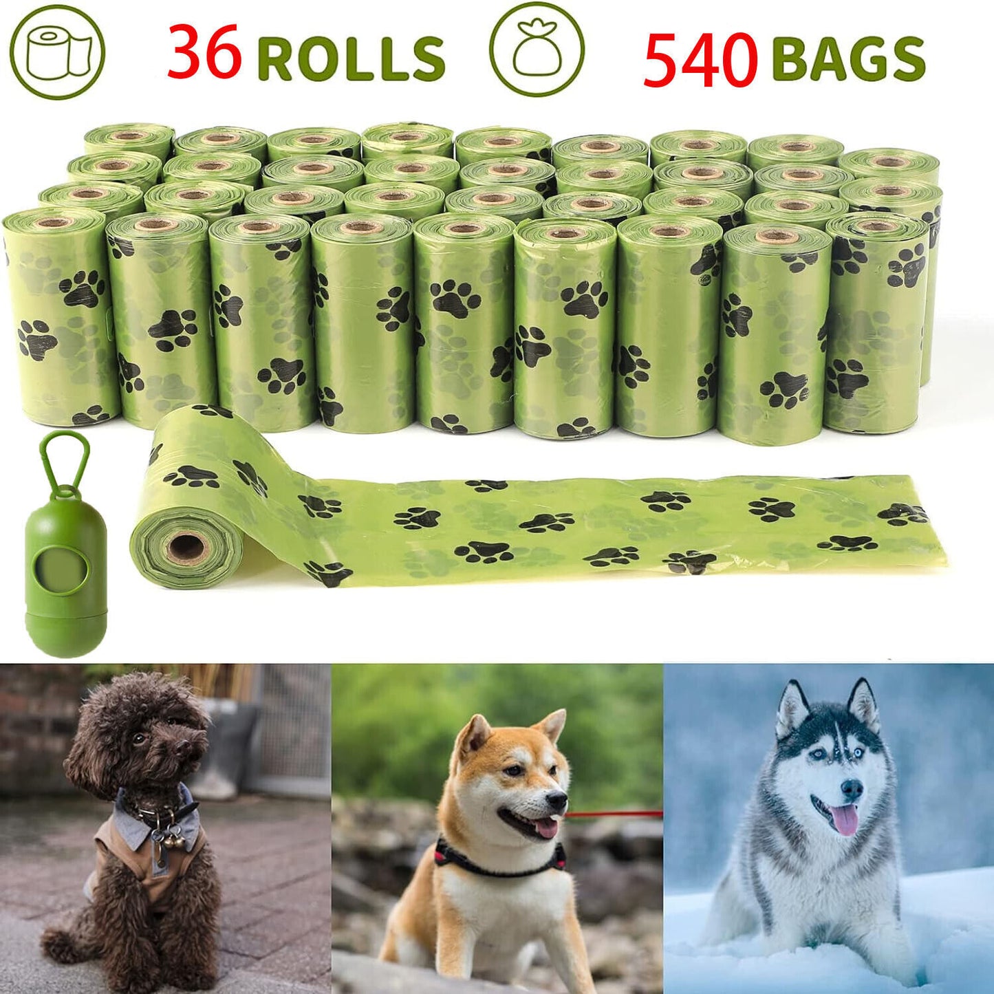 GreenPaws Poo Bags Why Pet Owners Love These Bags: ✅ XL Size for All Breeds Each bag measures 11.8 × 8.66 inches — large enough to handle waste from big dogs like Golden Retrievers, Labradors, or German Shepherds. They’re also long enough for a clean, eas