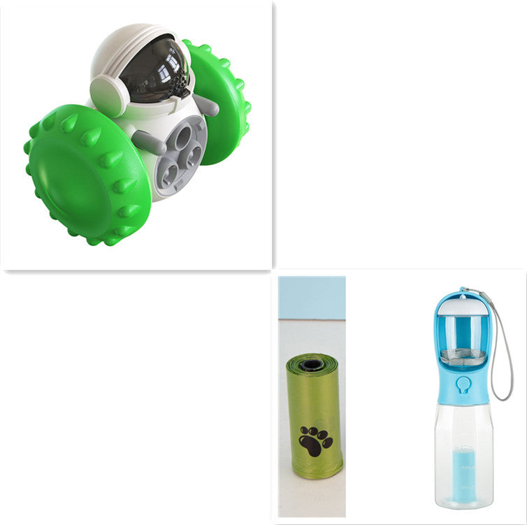 TreatRider Overview: New upgrade toy: intelligent robot tumbler design. Rolling balance system, no electric drive required, it will keep standing no matter how the dog pushes it. Dogs can be rewarded by constantly pushing it, greatly extending pet eating