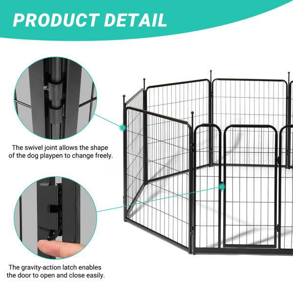 SafePaw Metal Enclosure Foldable 8-Panel Dog Playpen – 32" Height | Indoor & Outdoor Use A Safe, Spacious, and Travel-Friendly Play Area for Your Pets ✅ Product Overview Give your pets the freedom they love and the security they need with this heavy-duty