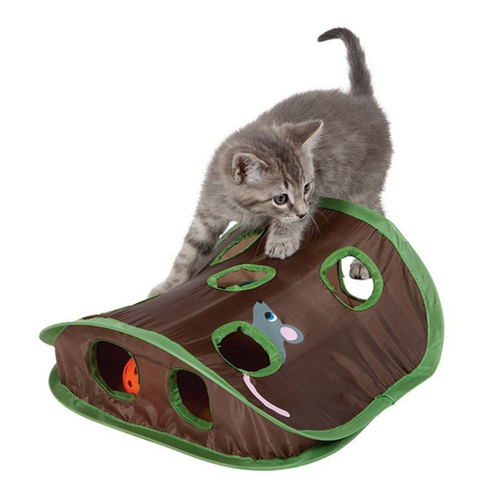 PawMaze Overview: 1. Designed with a ball and mouse tucked away inside, the nine-hole interactive cat toys increase your cat's curiosity, it will have a lot of fun poking at the mouse & ball inside. Great for multiple cats 2. These cat toys will also stim