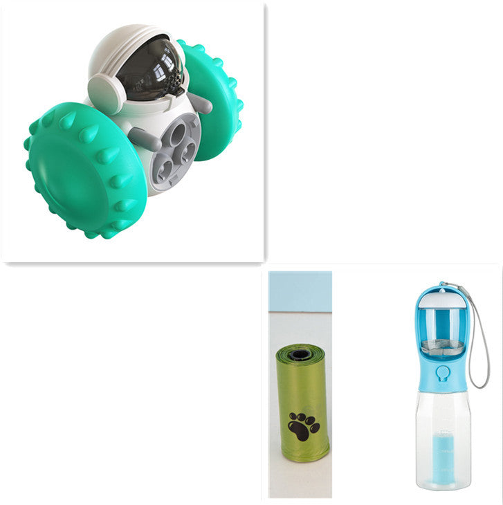 TreatRider Overview: New upgrade toy: intelligent robot tumbler design. Rolling balance system, no electric drive required, it will keep standing no matter how the dog pushes it. Dogs can be rewarded by constantly pushing it, greatly extending pet eating