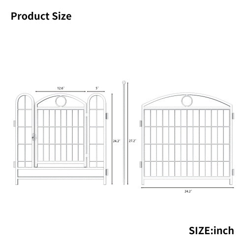 FortPaw Dog Crate 24" Foldable 8-Panel Metal Dog Playpen – Indoor & Outdoor Pet Exercise Pen (White) Create a safe, spacious, and flexible play area for your furry friend. Whether you're indoors or out, this durable and portable dog playpen provides the i