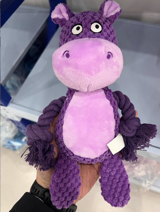 Plush Rope Tug Toy – Squeaky & Fun Training for Dogs Overview: 100% brand new and high quality. It's a good gift for your pet. hours of fun for you and your dog. Product Information: Color: hippo Material: Plush Category: Pet Toys Packing List: Plush toy