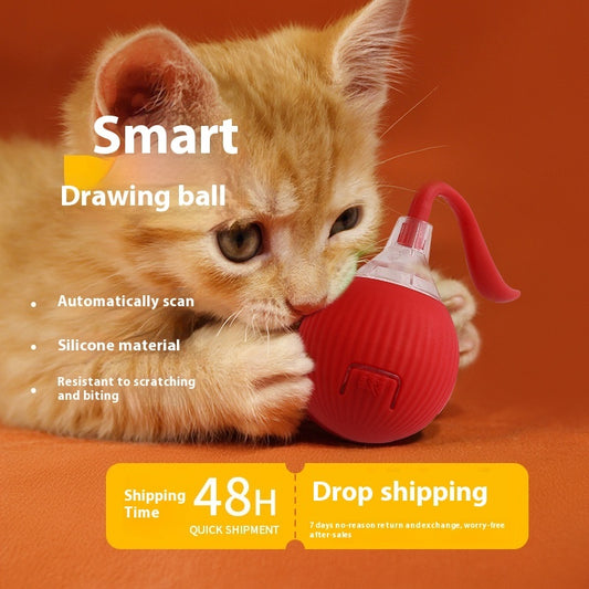 Interactive Cat Toy Ball Super Drive Cat Rolling Ball Overview: Strong driver - The cat toys could easily go across from ceramic tile, wooden, low rugs even high pile carpet, It rarely get stuck in corners, helping you entertain a high-energy cat for hour