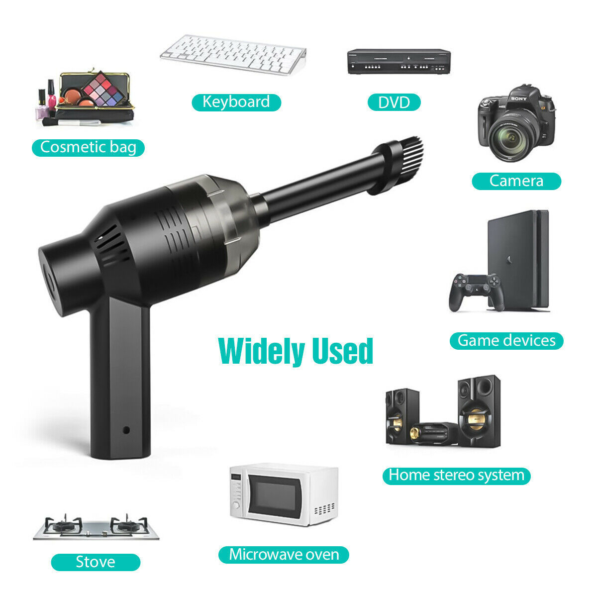 TechSweep™ Feature: High Power & Strong Suction: The desk vacuum cleaner adopts an advanced brush-less axial flow copper DC motor with thick copper wire, the high sensitivity rotating shaft, stronger suction, and electric air duster are ensured. What’s mo