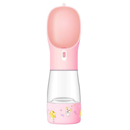 PawTrio Travel Cup Product Information: Material: Plastic Color: blue, pink, green, grey Size: 25.5x7x7cm Weight: 180g Capacity: 458ml Features: Plastic material for human use, high-temperature resistance, no deformation when filled with hot water Large o