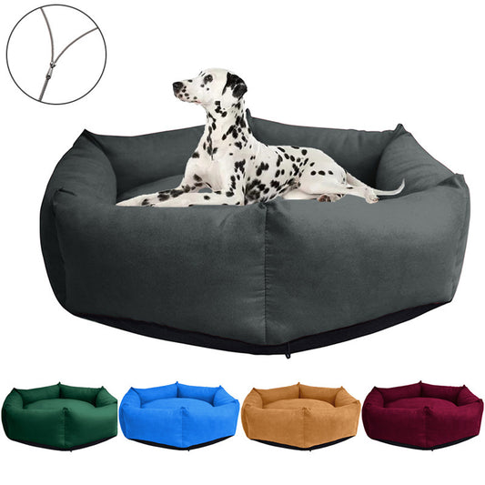 CozyHaven™ – All-Weather Washable Dog Kennel Product information: Materials: cloth Product category: pet nest Color: red, yellow, wine red, khaki, blue, dark green, light gray, dark gray, dark brown, purple Size: Outer Diameter S:50cm/19.68inch M:60cm/23.