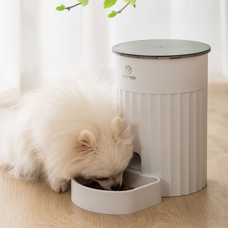 PurrBot™ – Automatic Feeding with Smart Control Product information: Color: White Specification: Button, WIFI Material: PP Import or not: no Category: Pet tableware Packing list: Feeding device * 1 Product Image: Automatic Feeders