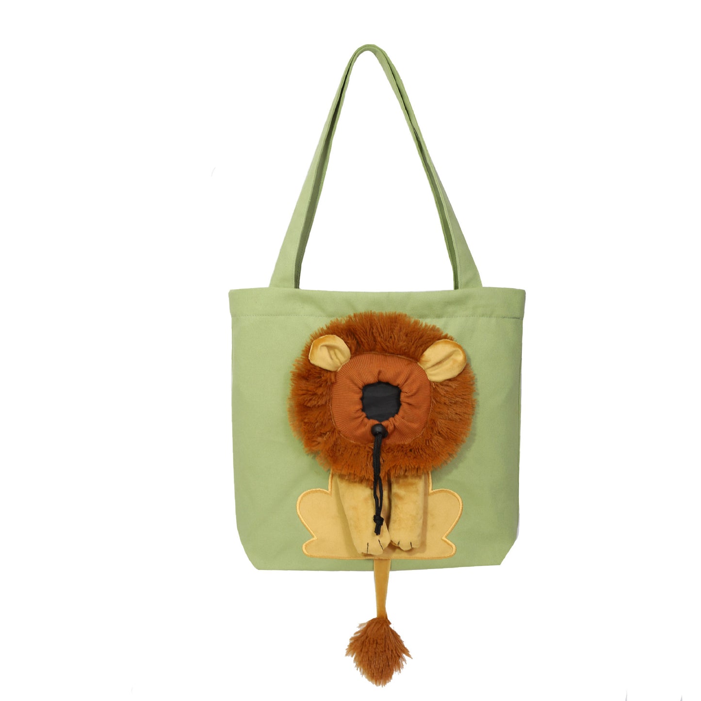 LionPaw Pet Carrier Overview: Features: With our lion design carrier, your little buddy can become a lovely lion and his/her head can be out of the bag to breathe fresh air. The circumference can be adjusted by buttons, and the maximum opening can be adju