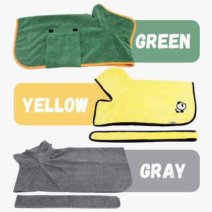 DryPaws™ Microfiber Bathrobe Overview: 1. Dog Bathrobe Towel, Dog Fast Drying Dog Drying Coat with Adjustable Chest Neck Strap, Super Absorbent Microfiber Material Pet Drying Moisture Absorbing Bathrobe with Hook and Loop 2. Healthy and skin-friendly mate