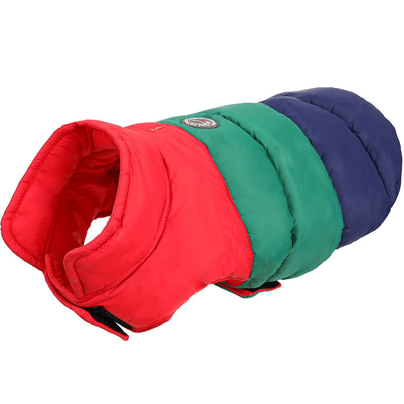 Warm Down Coat – Thick & Weatherproof Dog Wear Overview: Unique design, adapt to various pet body types. Excellent material, friendly to pet skin and hair. Specification: Material: water repellent cloth + a layer of cotton Product category: cotton Color: