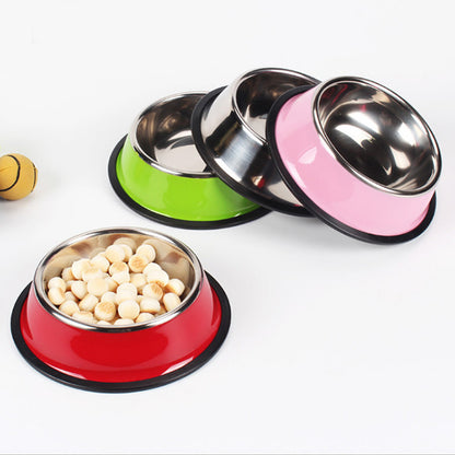 PawBasin Feeder Dual-Use Stainless Steel Pet Bowl with Non-Slip Melamine Base Give your furry friend a stylish, safe, and practical dining experience with our dual-use pet bowl, combining premium stainless steel and a colorful melamine outer shell. Design