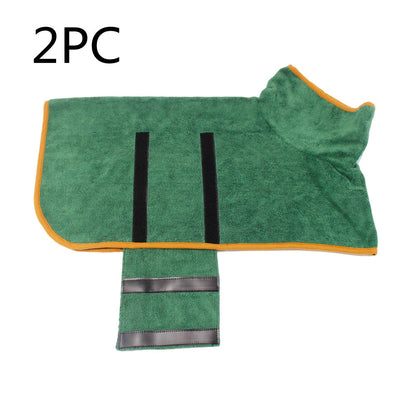 DryPaws™ Microfiber Bathrobe Overview: 1. Dog Bathrobe Towel, Dog Fast Drying Dog Drying Coat with Adjustable Chest Neck Strap, Super Absorbent Microfiber Material Pet Drying Moisture Absorbing Bathrobe with Hook and Loop 2. Healthy and skin-friendly mate