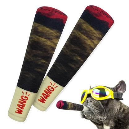 Funny Dog Prank Toy – Fake Cigarette for Pet Play Product Details: Product Category: Sound Toys Material: plush Size: 5X5X24CM Net weight: 50 grams Package Contents: Plush dog toy X1 Dog Toys