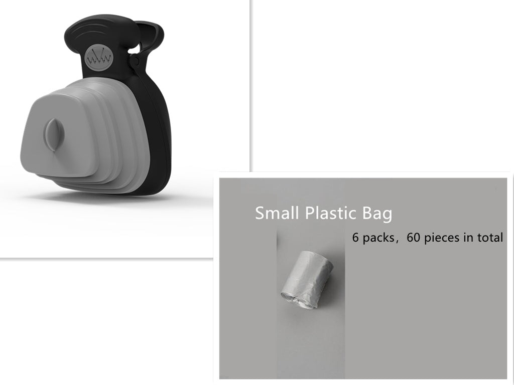 Pet Dog Poop Bag Dispenser Travel Foldable Poop Spoon Product information: Product Name: Folding Toilet Picker Brand: SUPER DESIGN (Supp Design) Use: outdoor poop picking Material: silicone, plastic size: Large: 18X14.5CM Small: 13.5X10.5CM Colour: Yellow