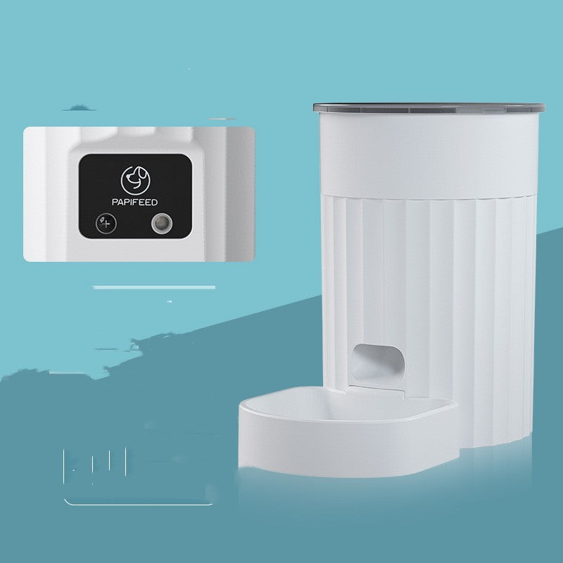 PurrBot™ – Automatic Feeding with Smart Control Product information: Color: White Specification: Button, WIFI Material: PP Import or not: no Category: Pet tableware Packing list: Feeding device * 1 Product Image: Automatic Feeders