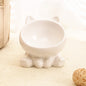 BevelPaw Pet Feeder Product information: Material: Ceramic Applicable object: Cat Specifications: stretch Blue, stretch pink, stretch White, stretch Green, stretch orange, stretch black Category: Pet tableware Size: Packing list: Bowl*1 Product Image: Bow