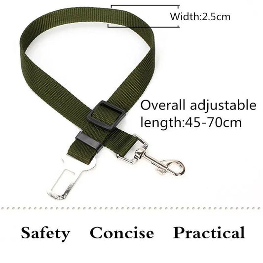PawTether Dog Leash Product description: This product is a dog dog fixing belt / seat belt for cars, 2.5cm wide, the length of the fixing belt can be adjusted, and one end of the fixing belt can be fixed on the car seat belt. A collar that can hold the do