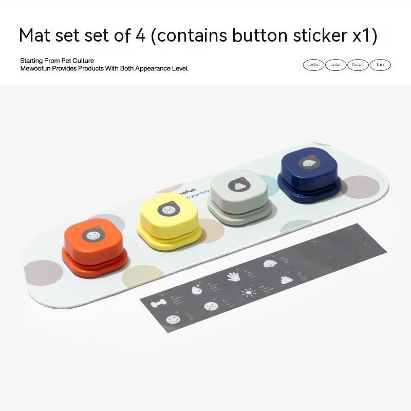 Recordable Pet Talking Buttons – 4 Colors, Fun & Easy Communication Overview: Durable Material: This dog communicator is made of high-quality ABS plastic material, which is environmentally friendly and durable, and you can use it for a long time. Easy to