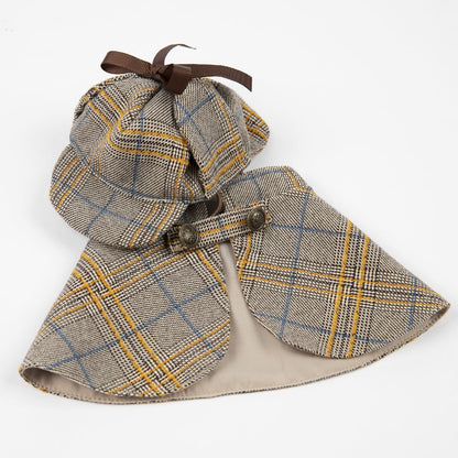 Pawlock™ Mystery Cape Product information: Material: Cotton Product Category: Transforming clothes Applicable gender: general Color: Camel Detective Suit Size: S, M, L Size Information: Size: S/M/L S: suitable for puppies under 4kg M: suitable for dogs of