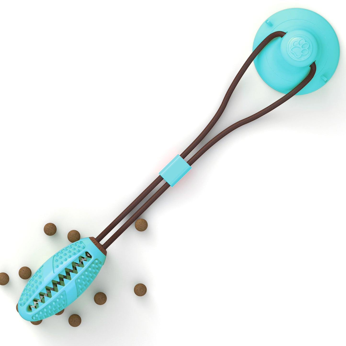 TugClean – Suction Cup Dog Toy with Chew & Toothbrush Ball Overview: Many dogs suffer from bad breath and periodontitis due to poor oral hygiene, but chew toy can rub off the tartar and make your dog's teeth healthier. It enhances the dog's enthusiasm, an