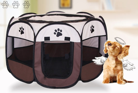 QuickPaw Pet Enclosure Specifications: Highly recommended Material: 600D oxford Cloth+ Mesh Highlights: Great for outdoor dogs Waterproof Breathable anti-mosquito Scratch resistance Detachable skylight Note: 1、About 2CM error is allowed due to manual meas