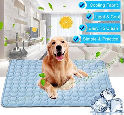 Cooling Ice Silk Pet Bed – Summer Nest for Dogs & Cats Overview: 1. Cool, comfortable, durable and pet-friendly 2. Provide instant cooling effect 3. Suitable for pets of all sizes 4. Use this simple and effective pet cooling pad to help your pet withstand
