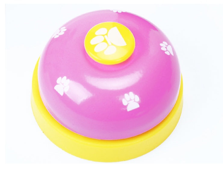 Pet Bell Trainer Describe: 100% brand new and high quality Bright colors, attract the attention of cats and dogs, sturdy and bite resistant, mechanically perfect, no battery required. Ring the bell to eat, ring the bell to urinate, develop intelligence, i