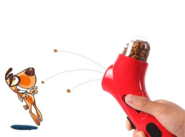 PawZap Treat Launcher Overview: It comes with a wrist strap, that makes it very portable. The handle is designed to give you a comfortable grip. Perfect for dogs and cats, easy to load and fun to use. This toy is great interactive fun for you and your dog